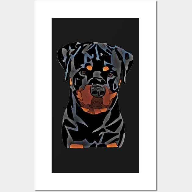 Lifes better with a Rottweiler Wall Art by Freedomink